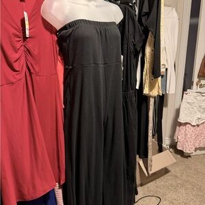 Go Couture Black tube Top jumper with Logo Tag